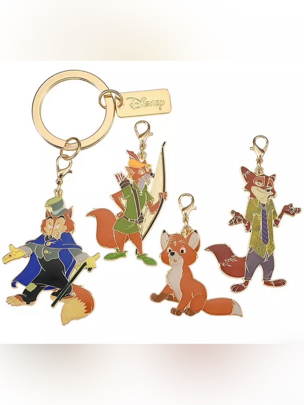NWT Disney Fox charm keychain collection